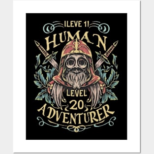 Level 1 Human, Level 20 Adventurer Posters and Art